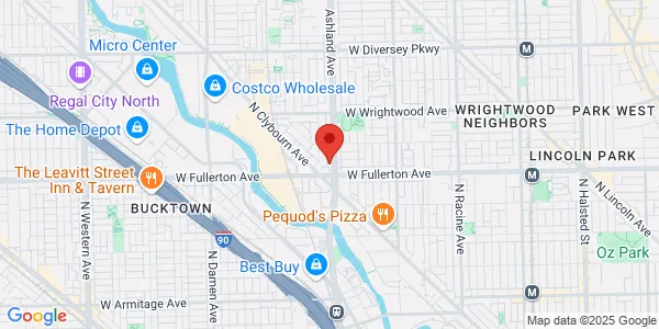 Map of 2418 N Ashland Ave Chicago, IL 60614