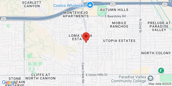 Map of 19401 N Cave Creek Rd Ste 18 Phoenix, AZ 85024