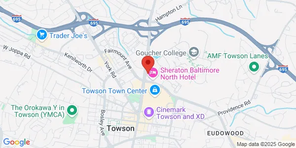 Map of 901 Dulaney Valley Rd Ste 902 Towson, MD 21204