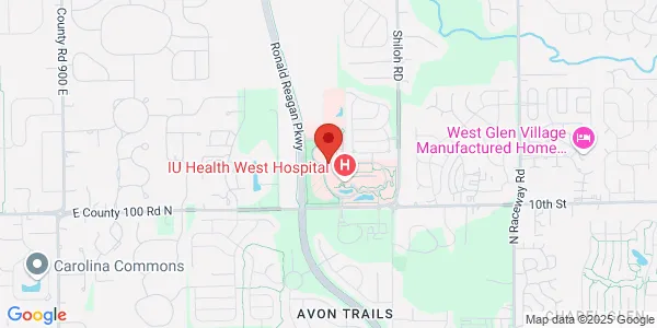 Map of 1111 Ronald Reagan Pkwy Avon, IN 46123