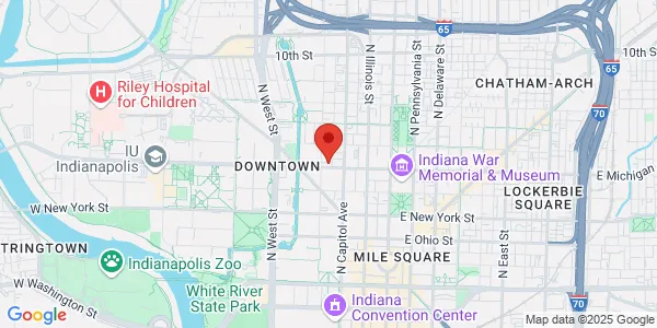 Map of 222 W Michigan St Indianapolis, IN 46204