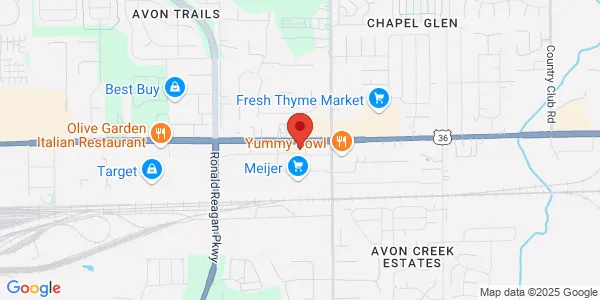 Map of 10853 E US Hwy 36 Avon, IN 46123