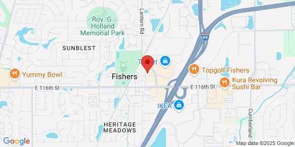 Map of 11670 Commercial Dr Ste 100 Fishers, IN 46038