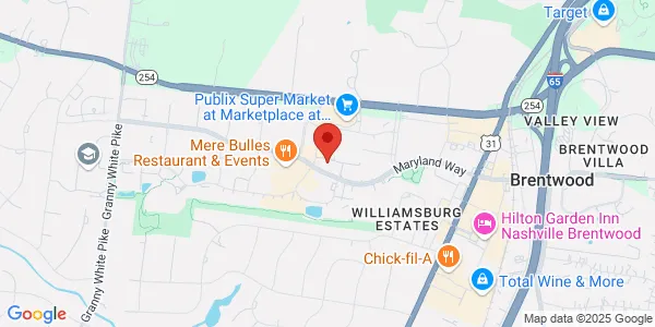 Map of 5111 Peter Taylor Park Dr Ste 500 Brentwood, TN 37027