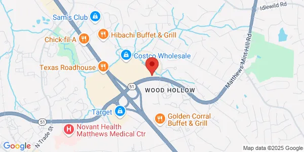 Map of 2309 Matthews Township Pkwy Ste 101 Matthews, NC 28105
