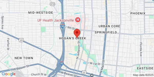 Map of 1536 N Jefferson St Jacksonville, FL 32209