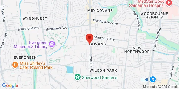 Map of 5010 York Rd Baltimore, MD 21212