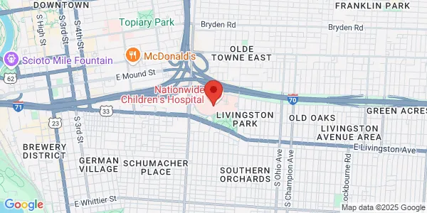 Map of 700 Children's Dr Ste E4A Columbus, OH 43205