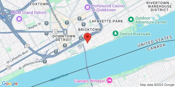 Map of 400 Renaissance Ctr Ste 2600 Dearborn, MI 48243