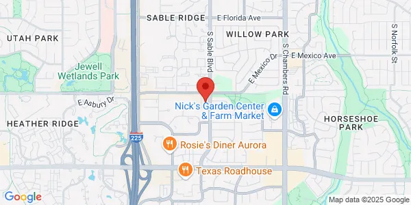 Map of 14400 E Jewell Ave Aurora, CO 80012