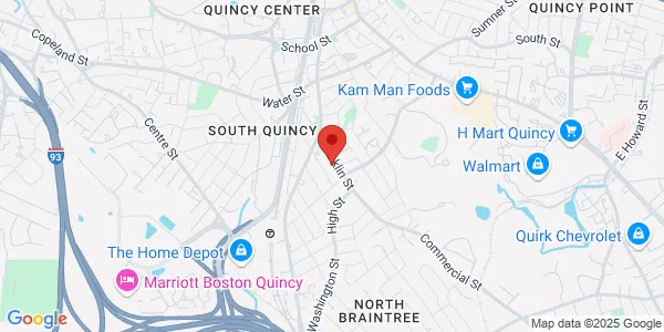 Map of 211 Franklin St Quincy, MA 02169