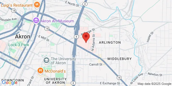 Map of 525 E Market St Summa Health Akron, OH 44304