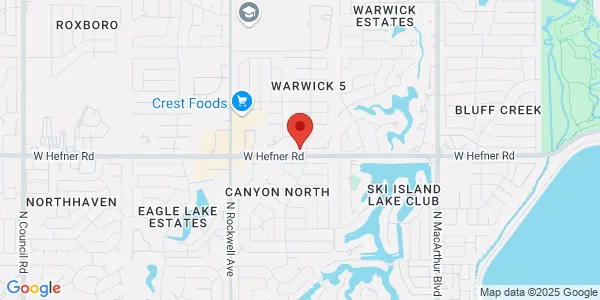 Map of 6601 W Hefner Rd Oklahoma City, OK 73162