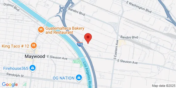 Map of 5600 Rickenbacker Rd Bell, CA 90201