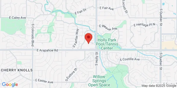 Map of 5555 E Arapahoe Rd Centennial, CO 80122