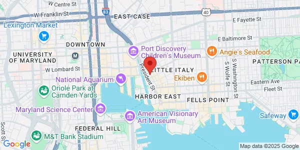 Map of 815 E Pratt St Baltimore, MD 21202