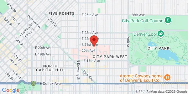 Map of 2045 Franklin St Denver, CO 80205