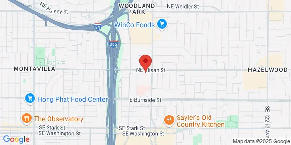 Map of 10102 NE Glisan St Portland, OR 97220