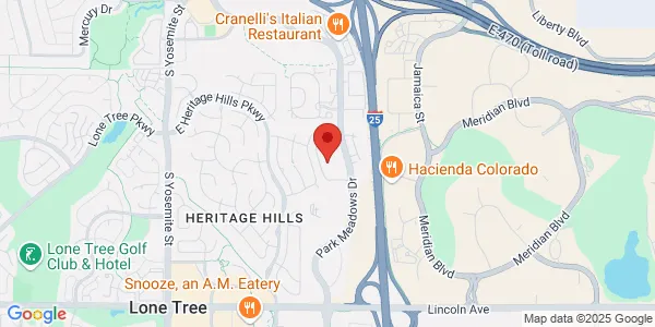 Map of 10240 Park Meadows Dr Lone Tree, CO 80124