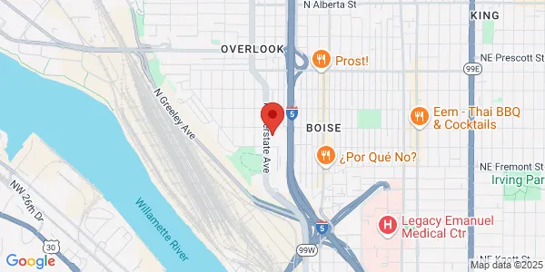 Map of 3800 N Interstate Ave Portland, OR 97227