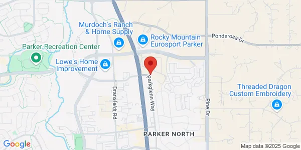 Map of 10168 Parkglenn Way Parker, CO 80138