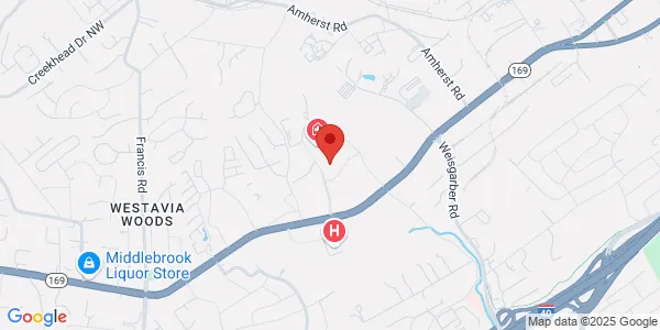 Map of 1400 Dowell Springs Blvd Knoxville Comprehensive Breast Center Knoxville, TN 37909