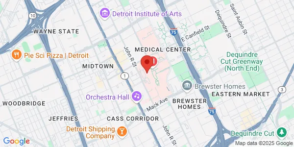 Map of 4100 John R St Detroit, MI 48201