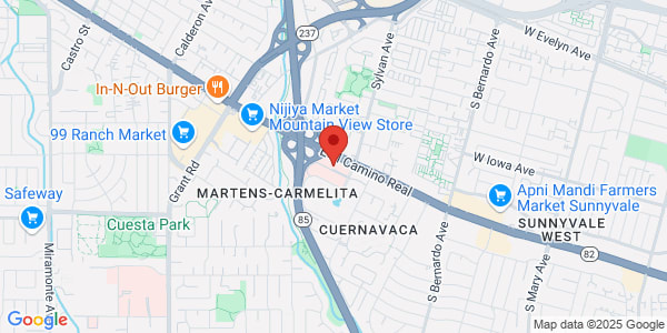 Map of 701 E El Camino Real South wing, 2nd floor Mountain View, CA 94040