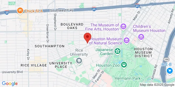 Map of 1701 Sunset Blvd Fl 5 Medical Clinic of Houston Houston, TX 77005