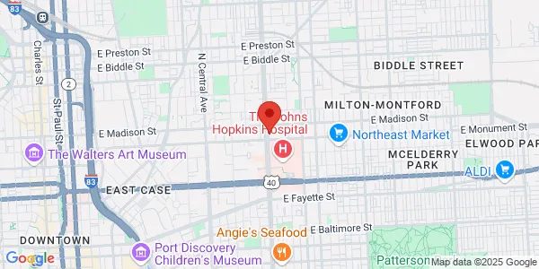Map of 707 N Broadway Baltimore, MD 21205