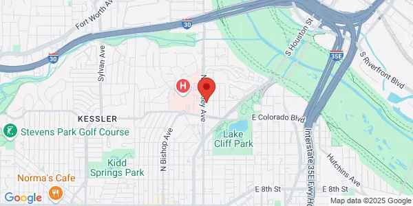 Map of 1330 N Beckley Ave Dallas, TX 75203