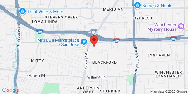 Map of 4050 Moorpark Ave San Jose, CA 95117
