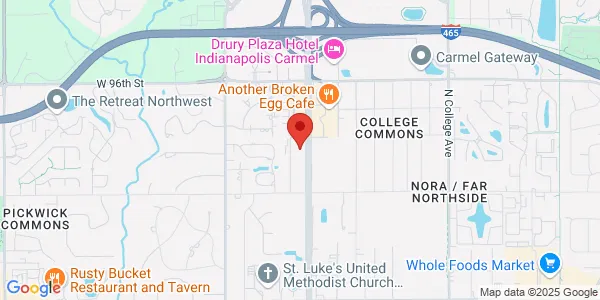 Map of 9240 N Meridian St Ste 120 Indianapolis, IN 46260