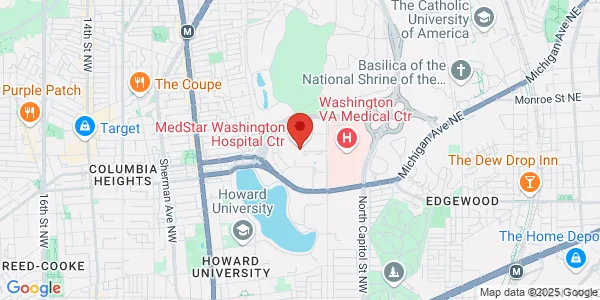 Map of 106 Irving St NW Ste 1506 Washington, DC 20010