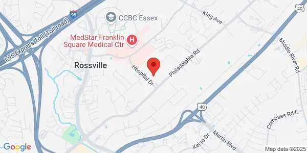 Map of 6820 Hospital Dr Ste 301 Rosedale, MD 21237