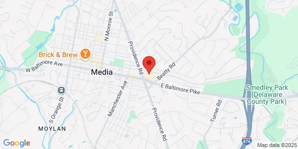 Map of 513 E Baltimore Pike Media, PA 19063