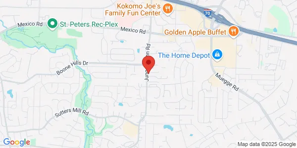 Map of 40 Gailwood Dr Saint Peters, MO 63376