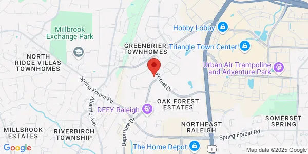 Map of 5809 Departure Dr Raleigh, NC 27616