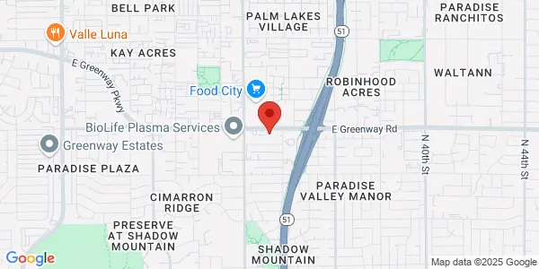 Map of 3305 E Greenway Rd Ste 9 Phoenix, AZ 85032