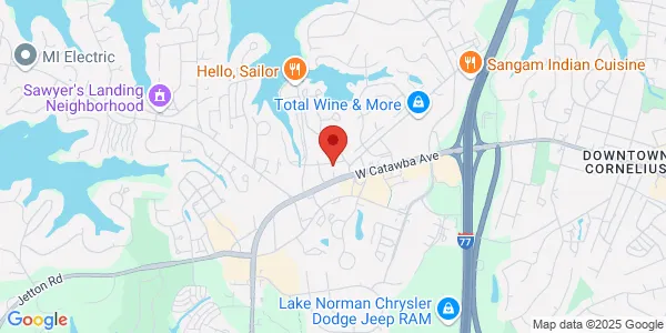 Map of 19901 W Catawba Ave Ste 204 Cornelius, NC 28031
