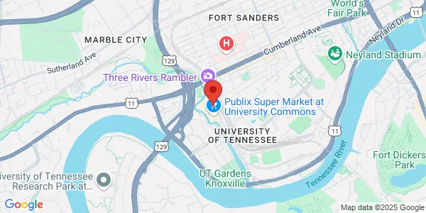 Map of 2461 University Commons Way Knoxville, TN 37996