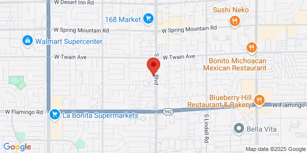 Map of 3835 S Jones Blvd Ste 104 Las Vegas, NV 89103