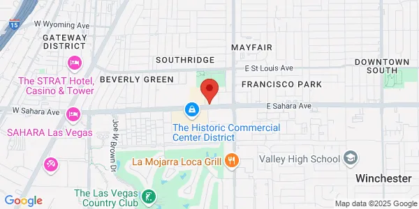Map of 1050 E Sahara Ave Ste 100 Las Vegas, NV 89104