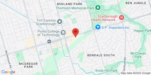 Map of 2683 Lawrence Avenue E Toronto, ON M1P 2S2 Canada