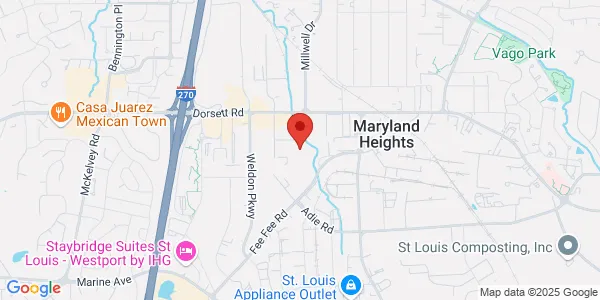 Map of 10850 Metro Ct Maryland Heights, MO 63043