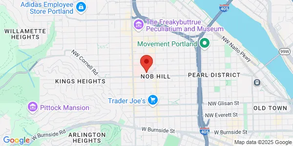 Map of 1040 NW 22nd Ave Bldg 2, Lower Level Portland, OR 97210