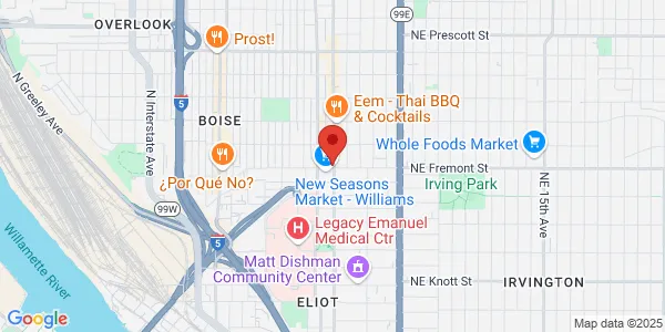 Map of 3505 N Williams Ave Portland, OR 97227