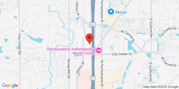 Map of 12188-A North Meridian St Ste 105 Carmel, IN 46032