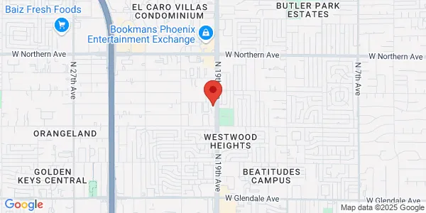 Map of 7550 N 19th Ave Ste 201 Phoenix, AZ 85021