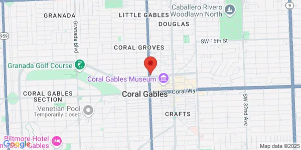 Map of 395 Alhambra Cir Ste 301 Coral Gables, FL 33134